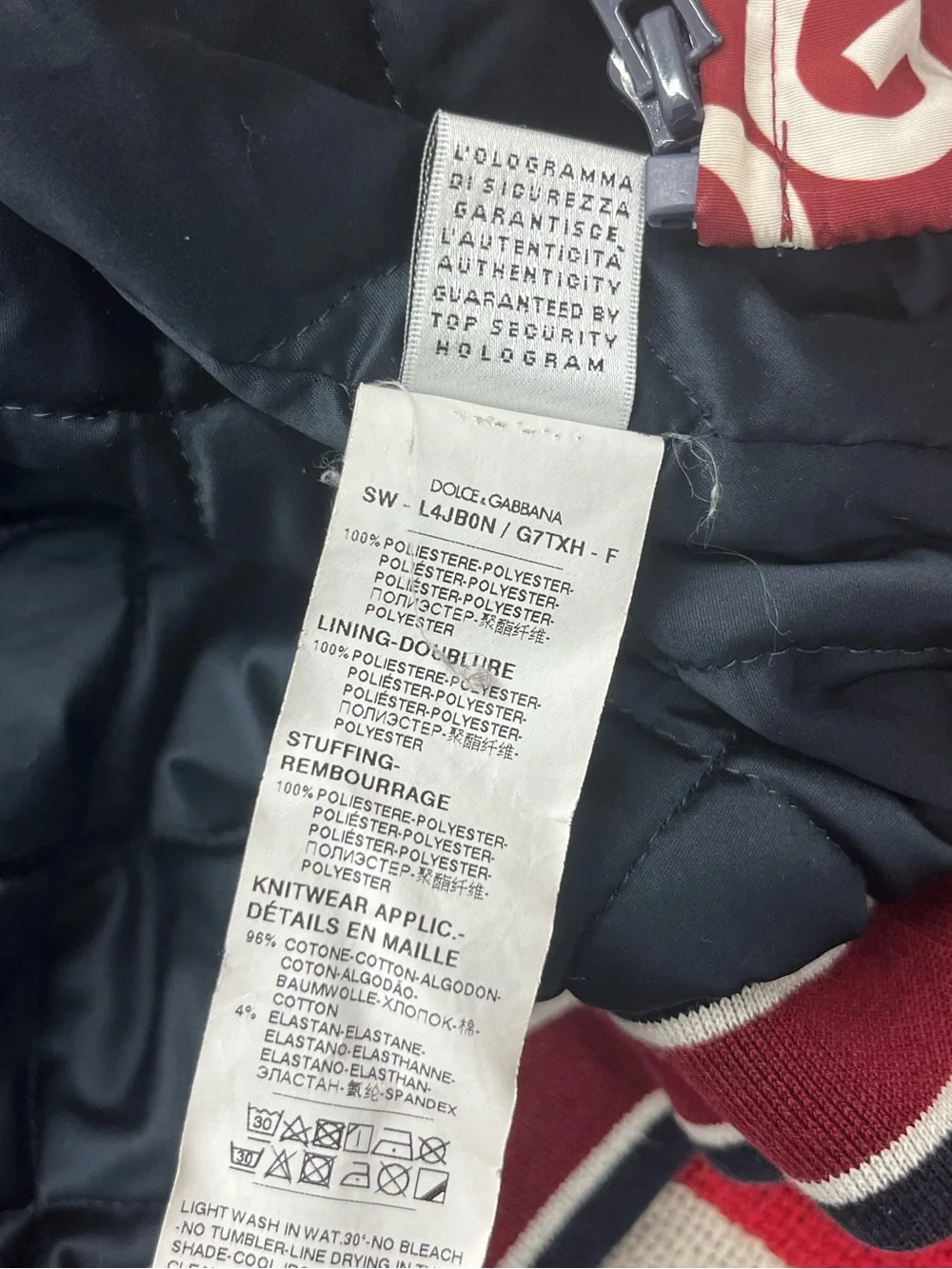 Dolce & Gabbana Burgundy Logo-Print Kids Puffer Jacket Boys Size 5